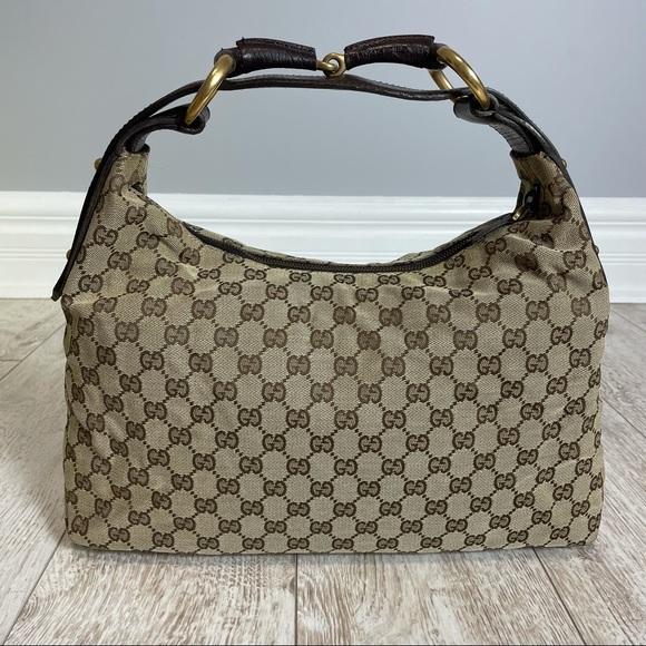 Gucci Handbags - GUCCI horsebit canvas gg logos hobo shoulder bag